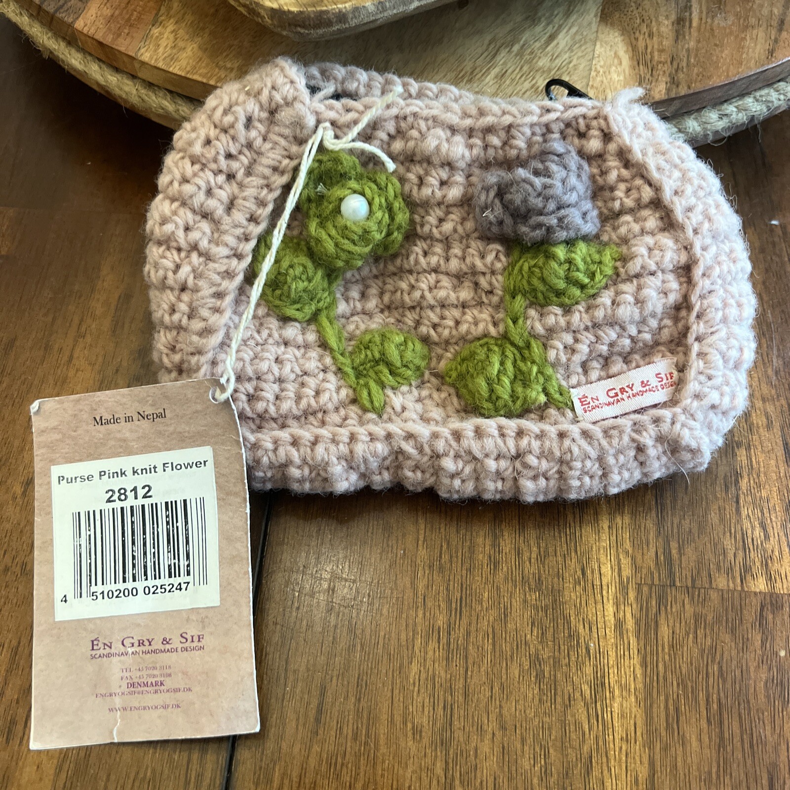 NWT En Gry & Sif Scandinavian Handmade Design Flower Bag