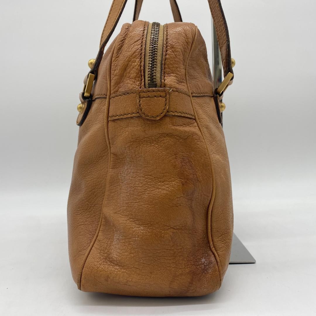 GUCCI Tote Bag with Interlocking G and Blondie in Brown Leather from Japan HJ