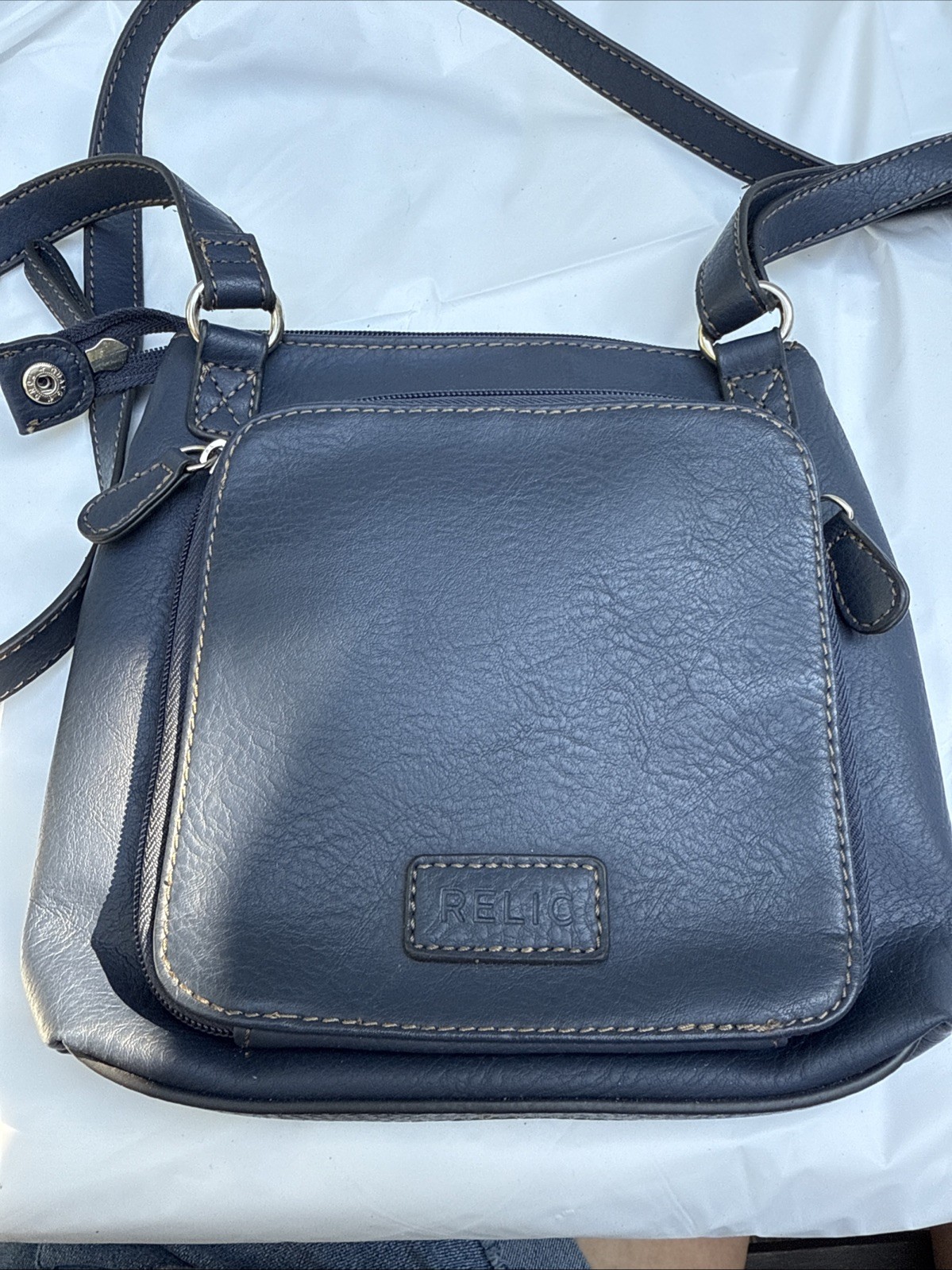 Blue Relic Man Made Material Purse