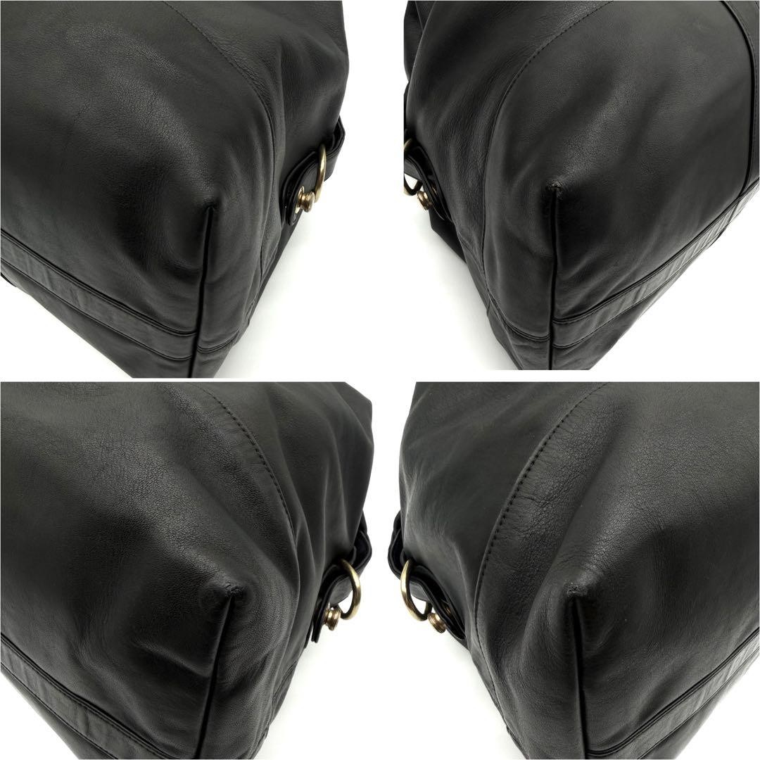 OLD COACH Old Coach Boston Bag All Leather Black