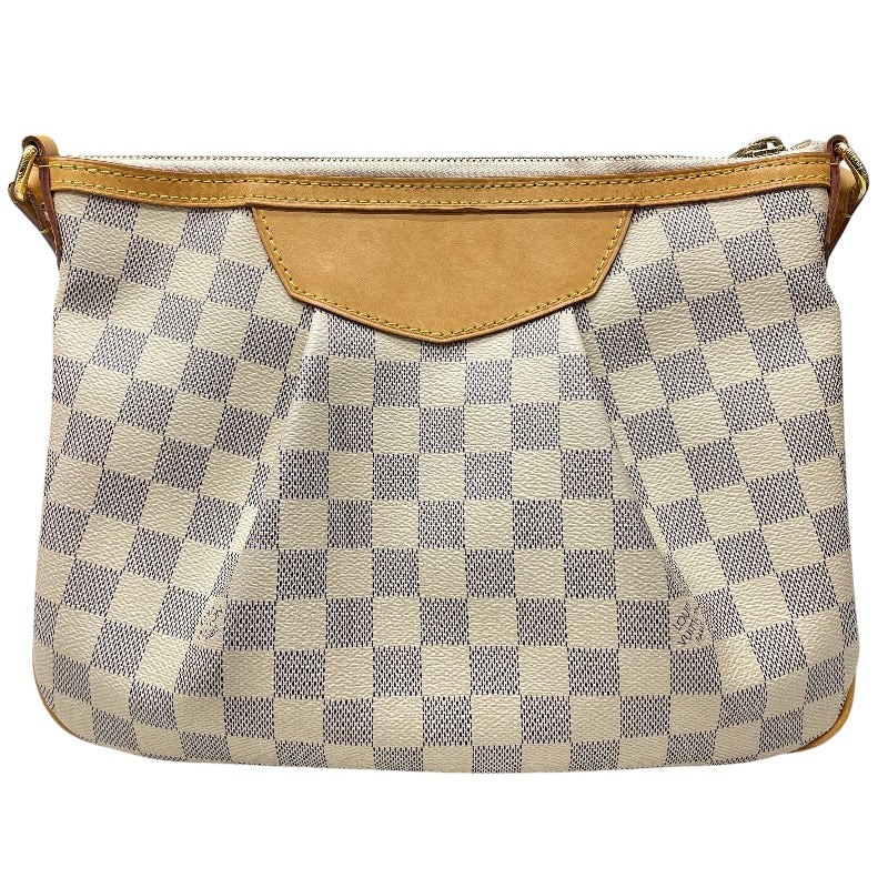 LOUIS VUITTON Siracusa PM White Damier Shoulder Bag N41113 #OKB8618