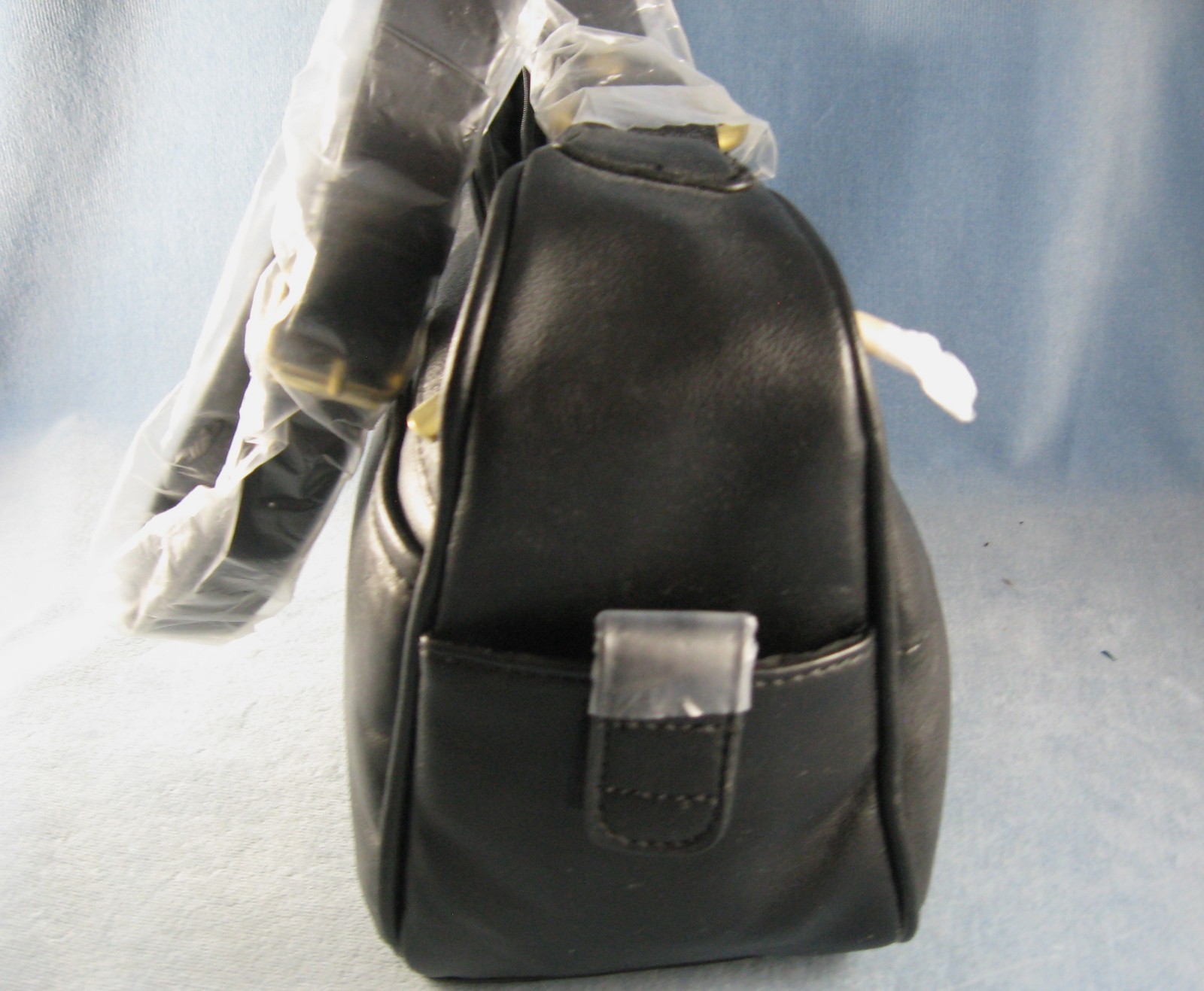 ^NWT Magnifique Bag/Purse-Leather-Black- Multi-pocket-Adjust. Crossbody Strap n