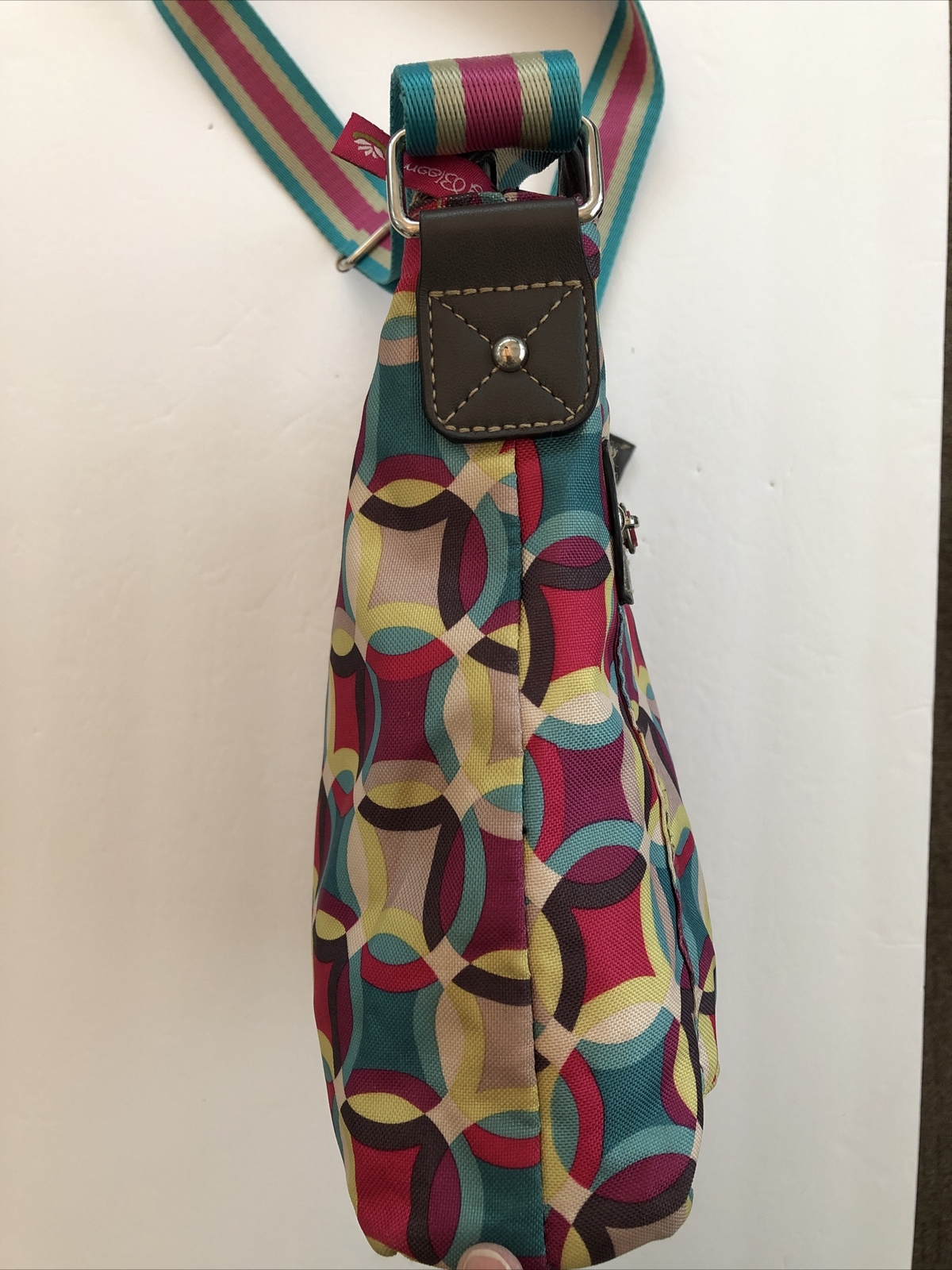 Lily Bloom Lined Lightweight Multicolor Shoulder Bag 11.5” X 10.5”