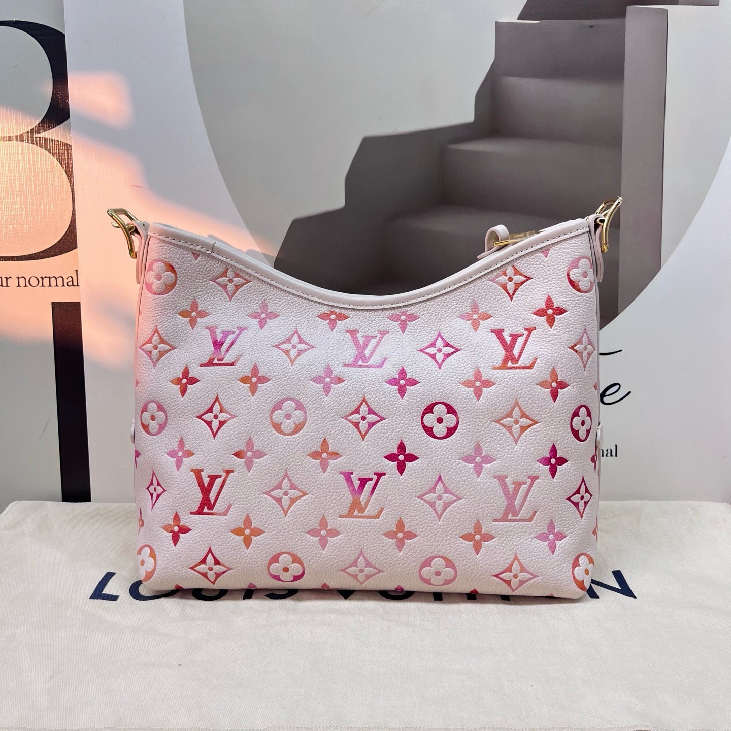 Louis Vuitton Marelle Normal Size Off-white Monogram Cowhide 3way Bag Duty Paid