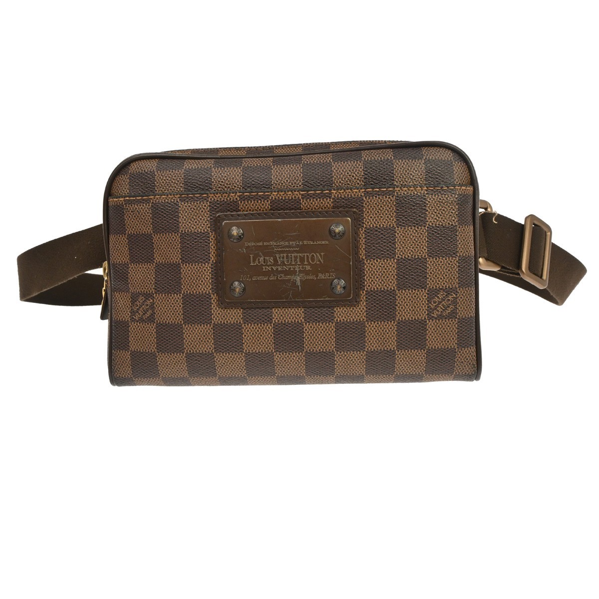 Best05 LOUIS VUITTON Damier Ebene Bum Bag Brooklyn N41101 CA3150 YQ08916