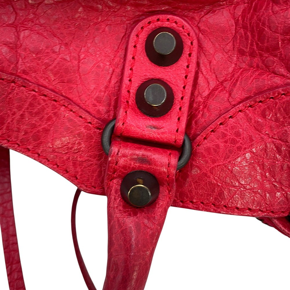 BALENCIAGA Classic Mini City Leather Red 300295D94JT5765