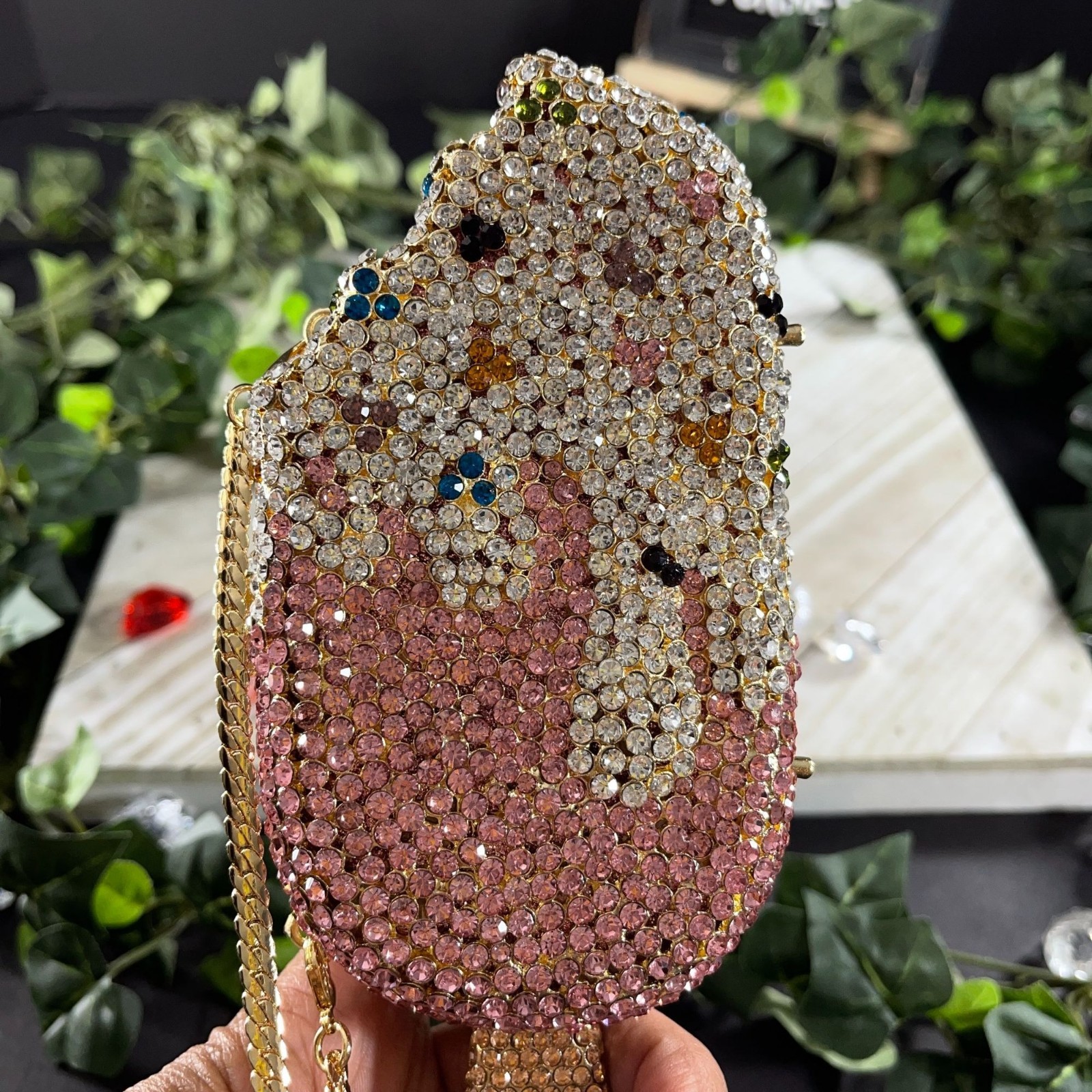 Popsicle Ice Cream Crossbody Evening Purse Bling Bag Clutch Sparkle Handbag