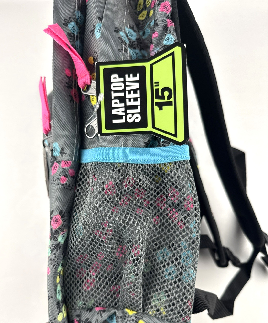 NEW JanSport Trans TM60 Gray Floral Laptop Backpack Bottle Holder 36L FREE SHIP