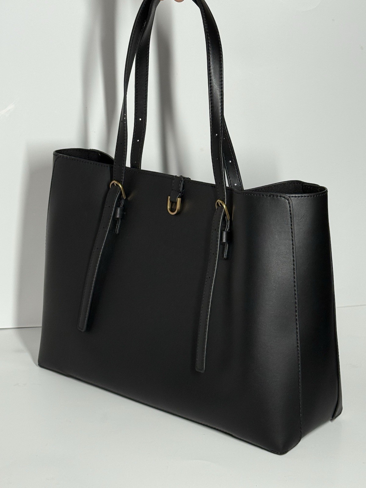 NWT Fossil Kier Sustain Tote Black – Vegan Cactus Leather – w/ Pouch ZB1615001