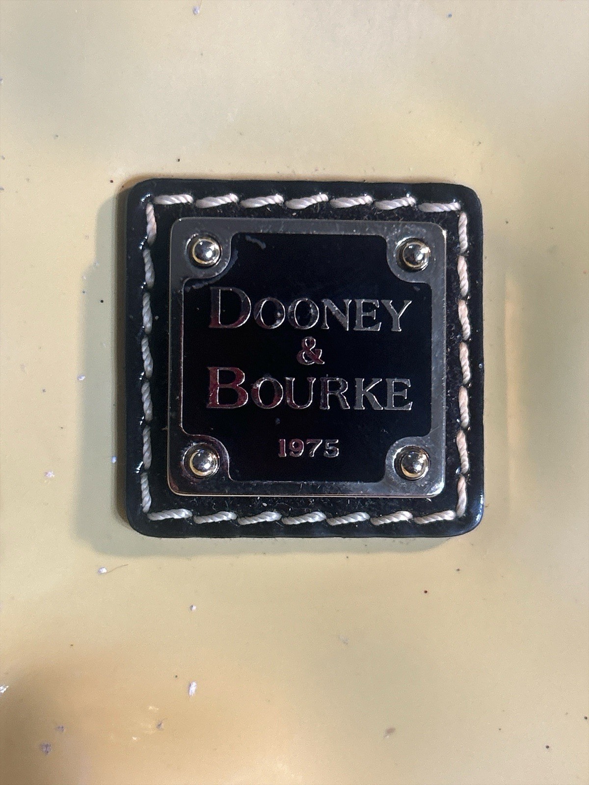 Dooney & Bourke Bitsy Zip Buckle Strap Logo Satchel Shoulder Bag Yellow