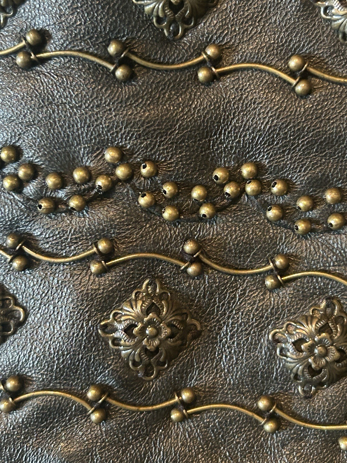 Isabella Fiore Black Leather Studded Shoulder Bag