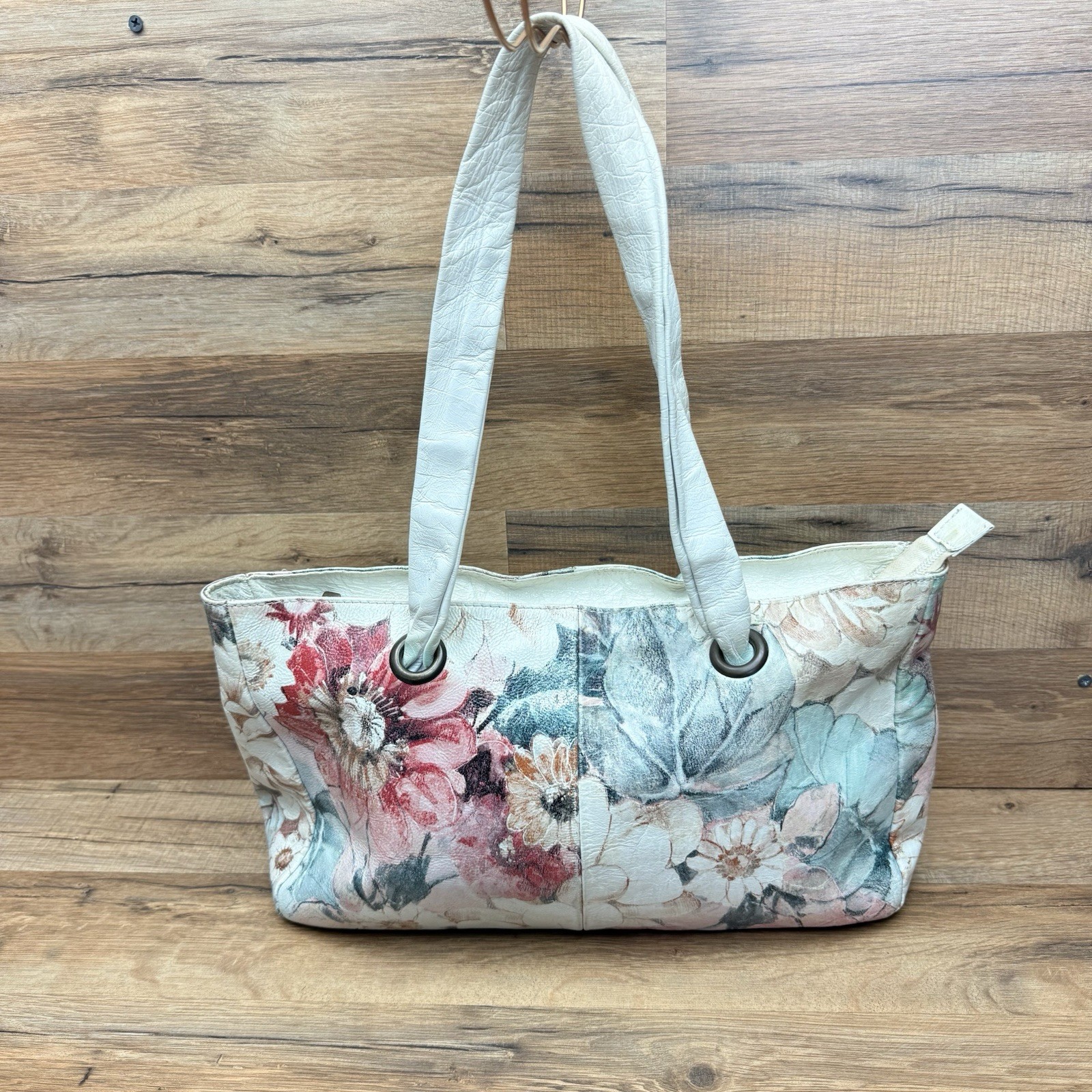 Maurizio Taiuti Multicolored Floral Leather Hobo Shoulder Bag