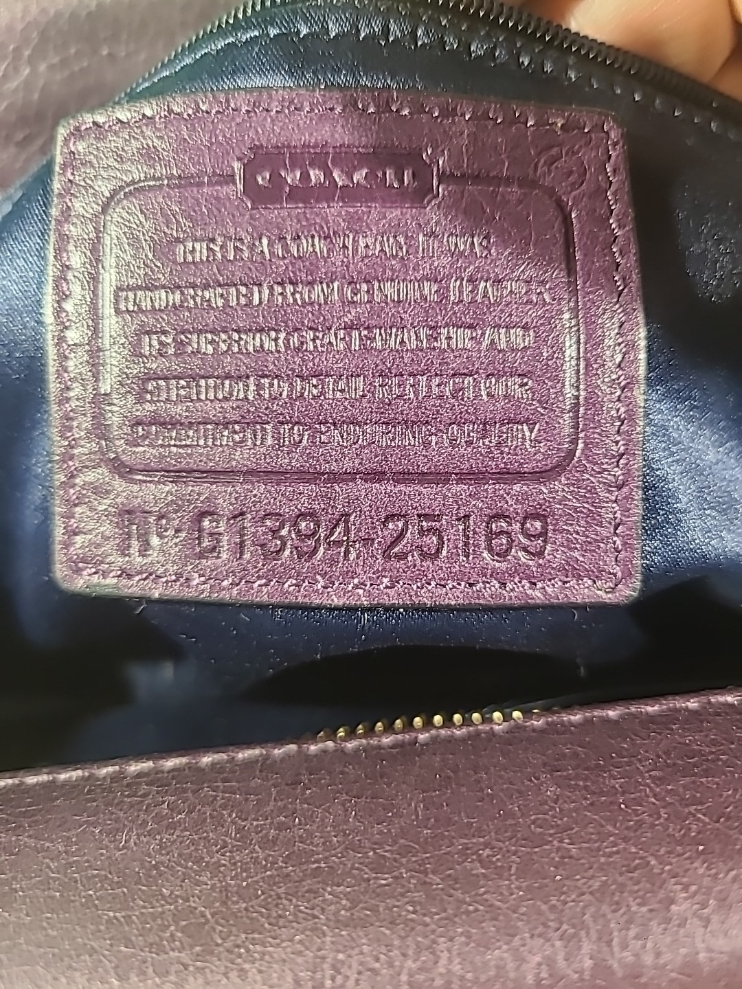 COACH MADISON LEATHER SMALL MADELINE SATCHEL LI BLACK VIOLET F25169
