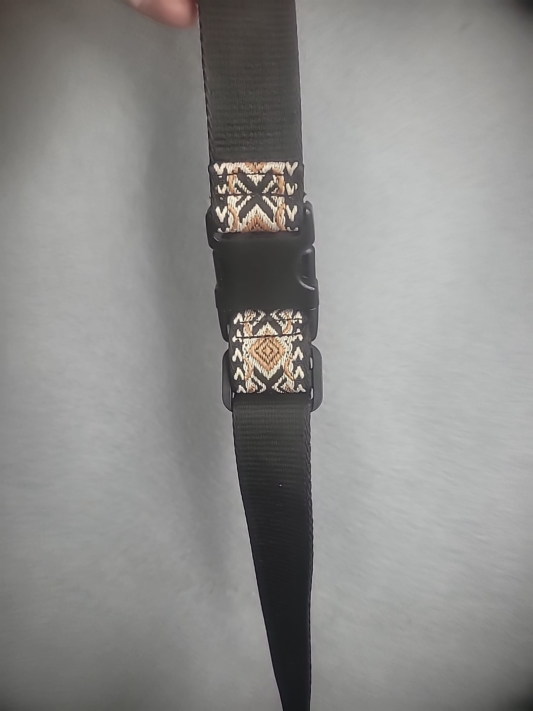 Vintage Emboidered Purse Strap Guitar Strap Adustable Brown Beige Black
