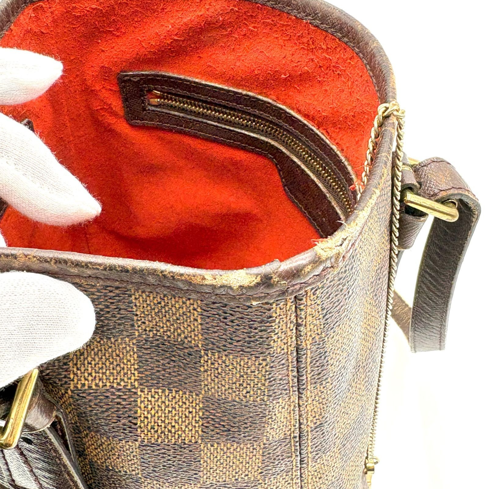 Auth LOUIS VUITTON Damier Ebene Marais Tote Bag Handbag N42240 2Y6311