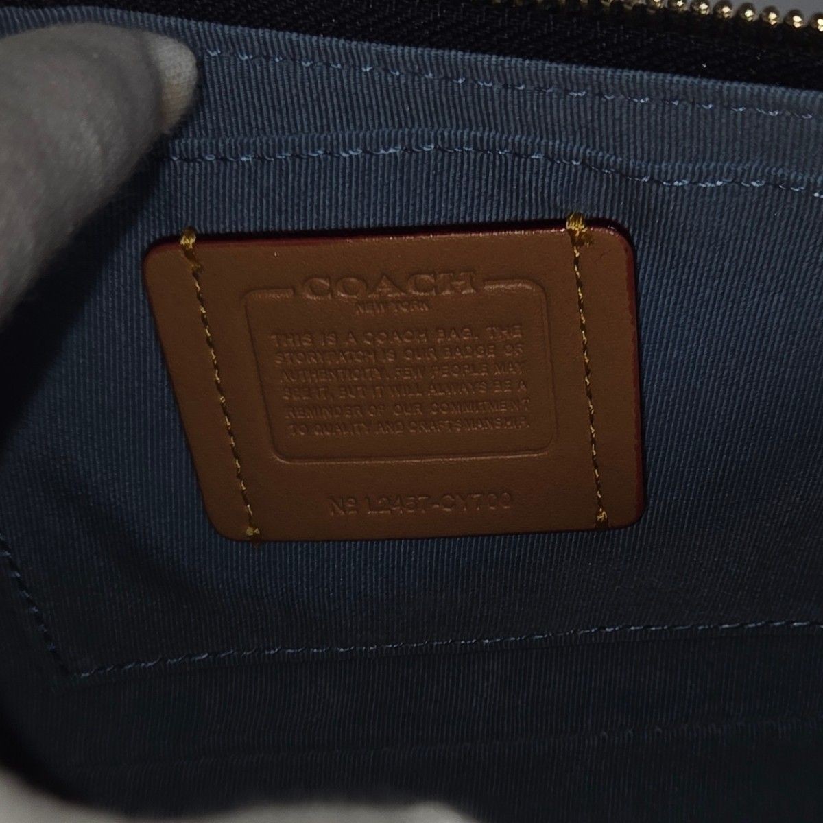 Coach Ashton Baguette Bag Signature Denim CY700