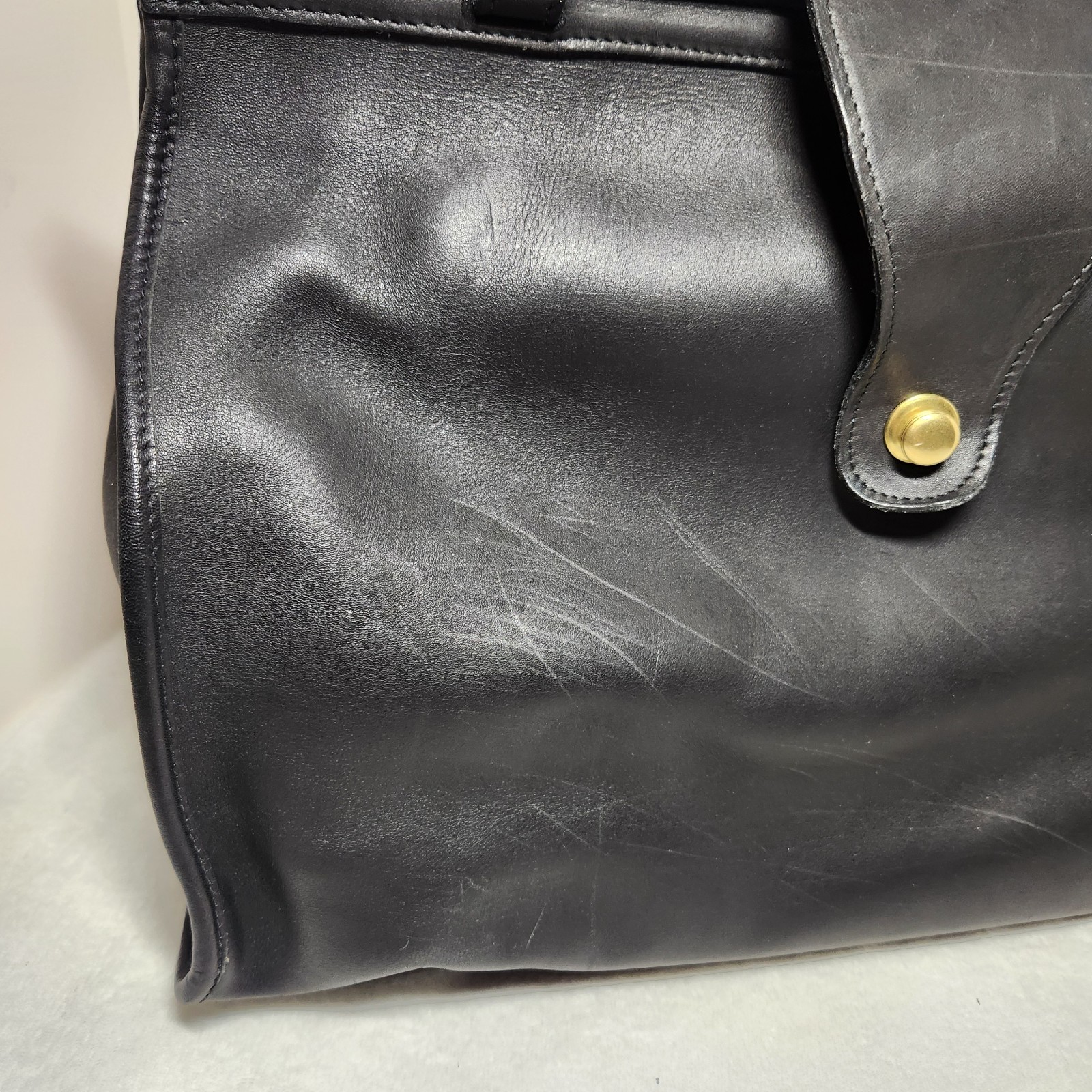 M London Leather Tote Bag Black Medium Neutral Travel Minimalist