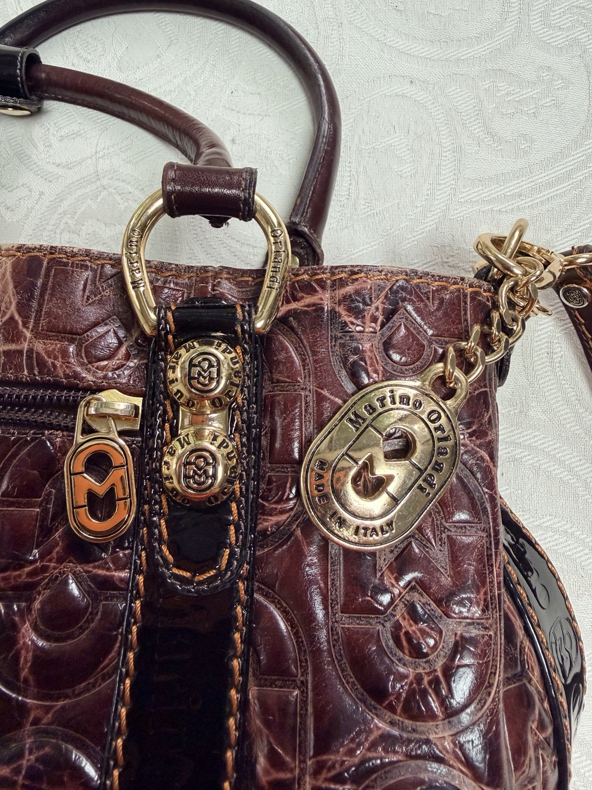 Marino Orlando Embossed Leather Purse