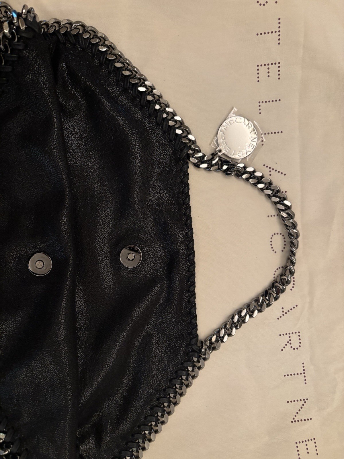 Stella McCartney Three Black Chain’s Falabella Tote!