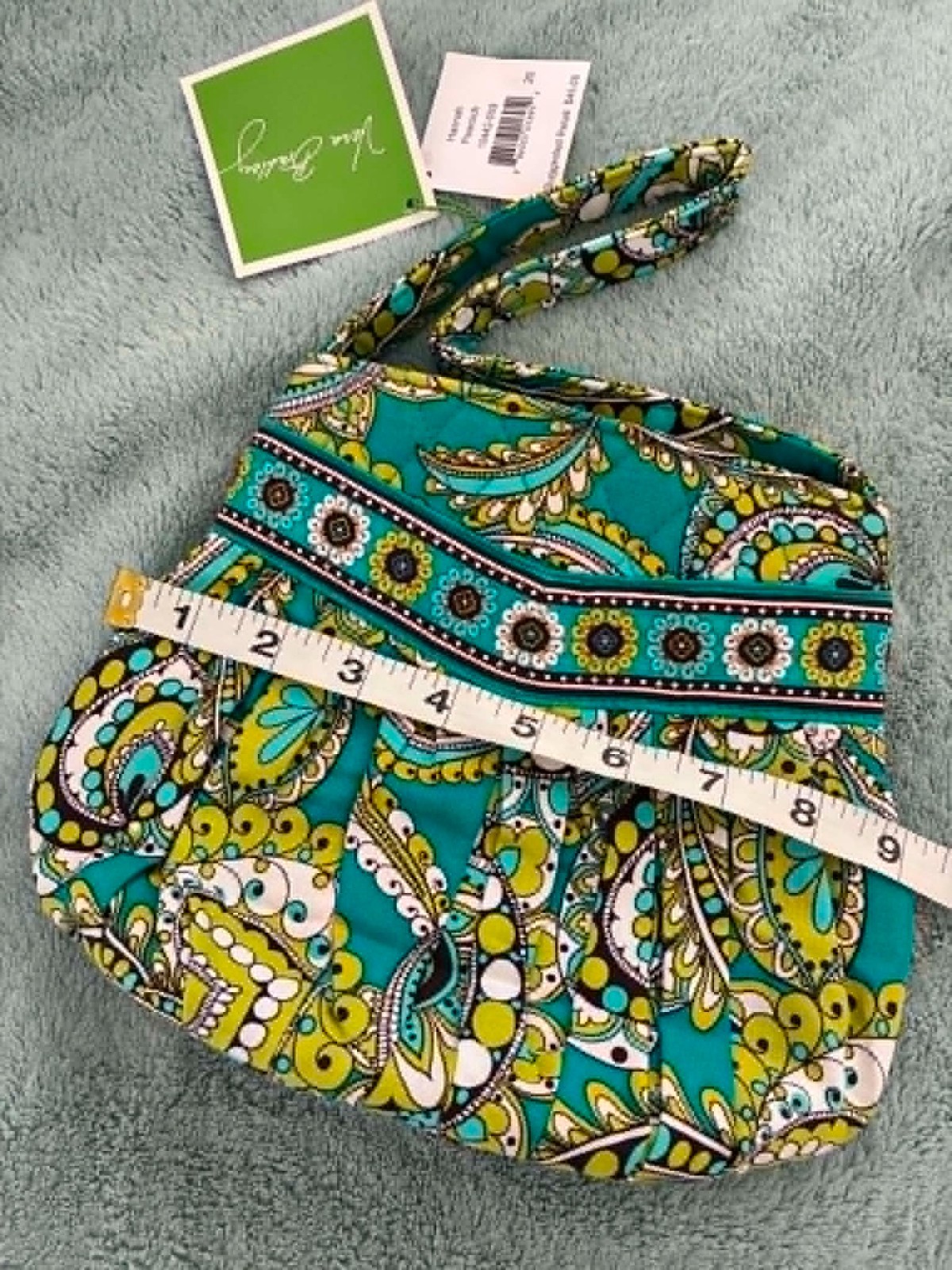 NWT Vera Bradley Teal & Green Paisley PEACOCK