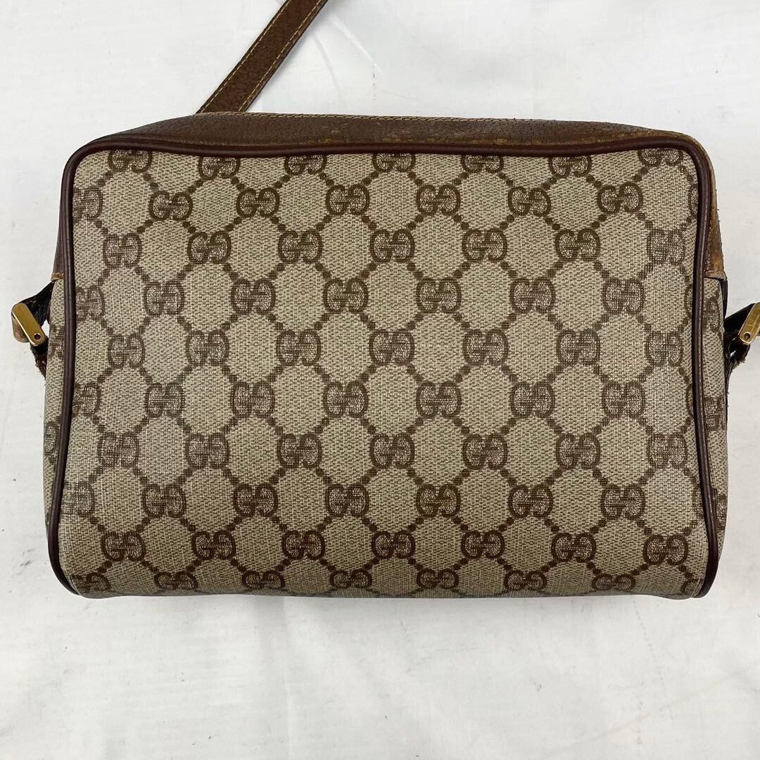 GUCCI Shoulder Bag GG Supreme Web stripe GG monogram Vintage Auth From Japan