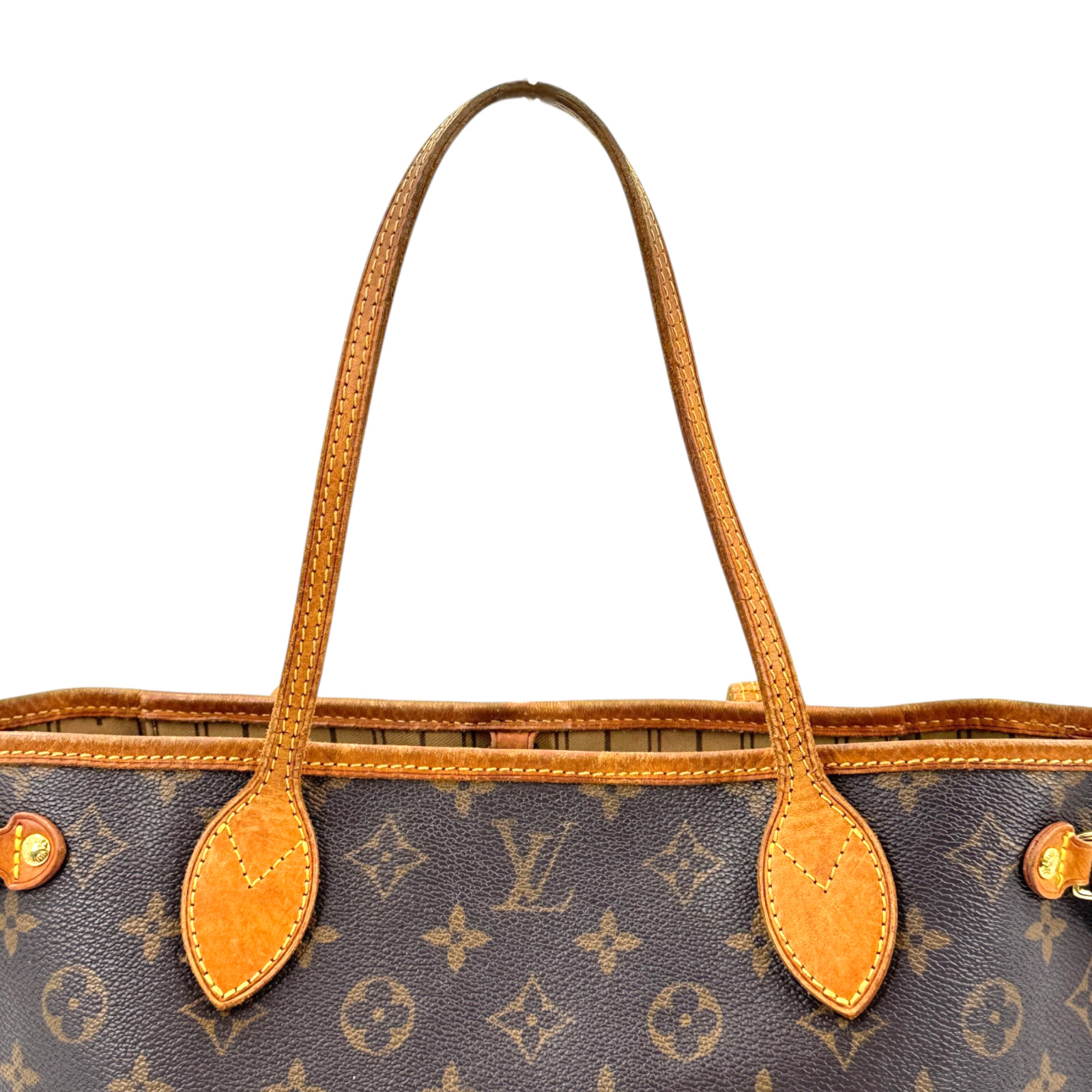 LOUIS VUITTON Neverfull PM Monogram Brown Shoulder Tote Bag M40155 KD433