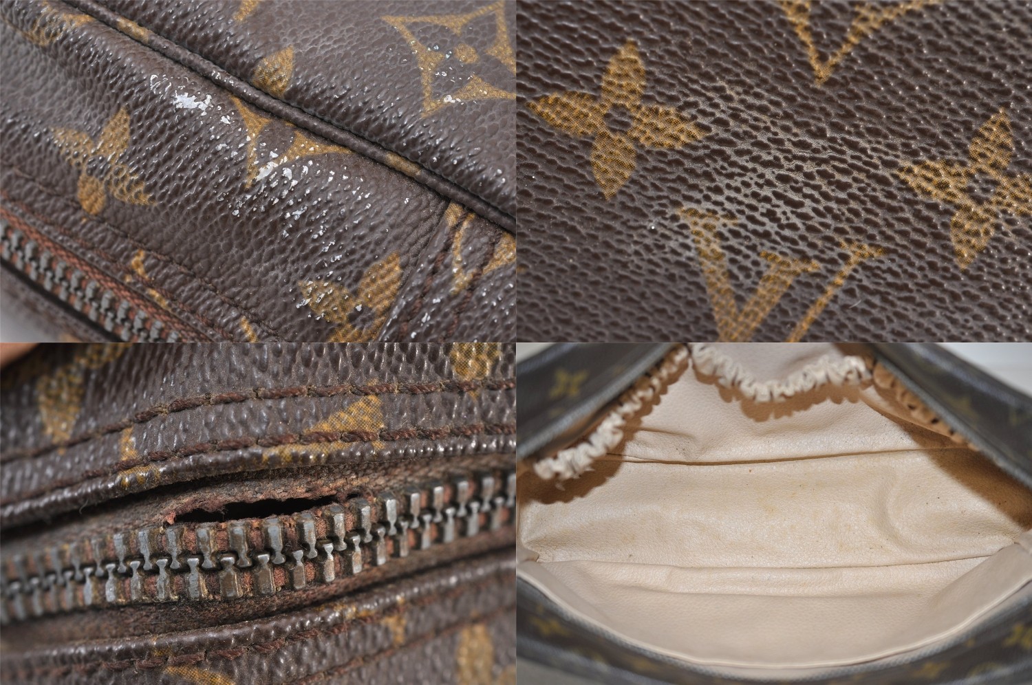 Auth Louis Vuitton Monogram Trousse Toilette 28 Clutch Hand Bag M47522 LV 346AB