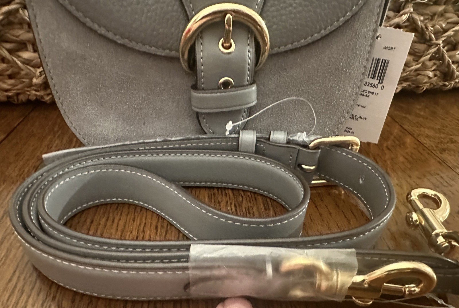 NWT – COACH Kleo Convertible Shoulder / Crossbody Bag – Granite Gray Gold C5687