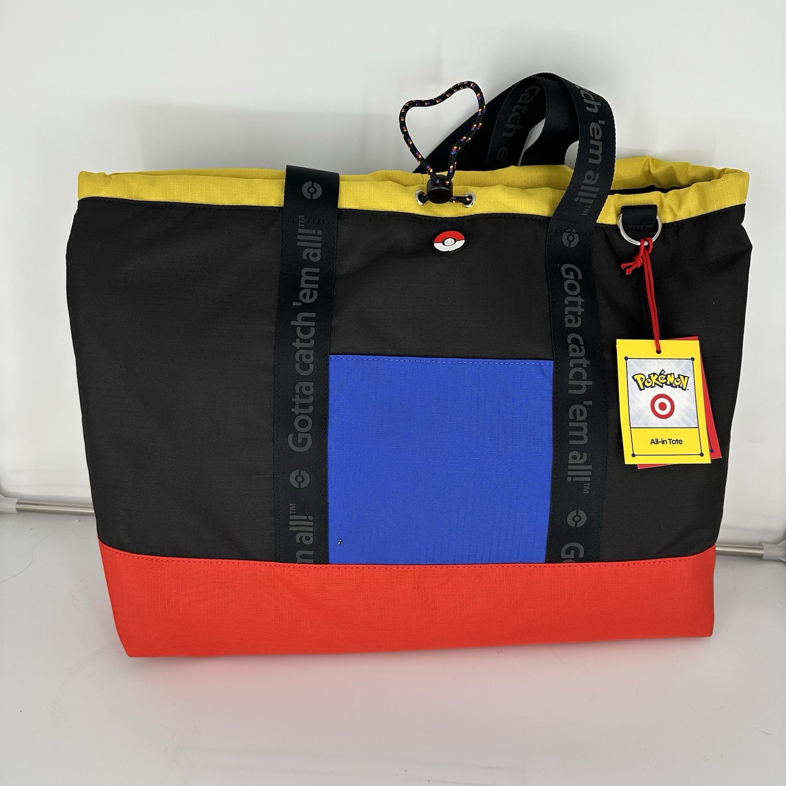 🔥 Pokémon x Target Adventure Tote Bag Purse Exclusive Black Blue Red Yellow