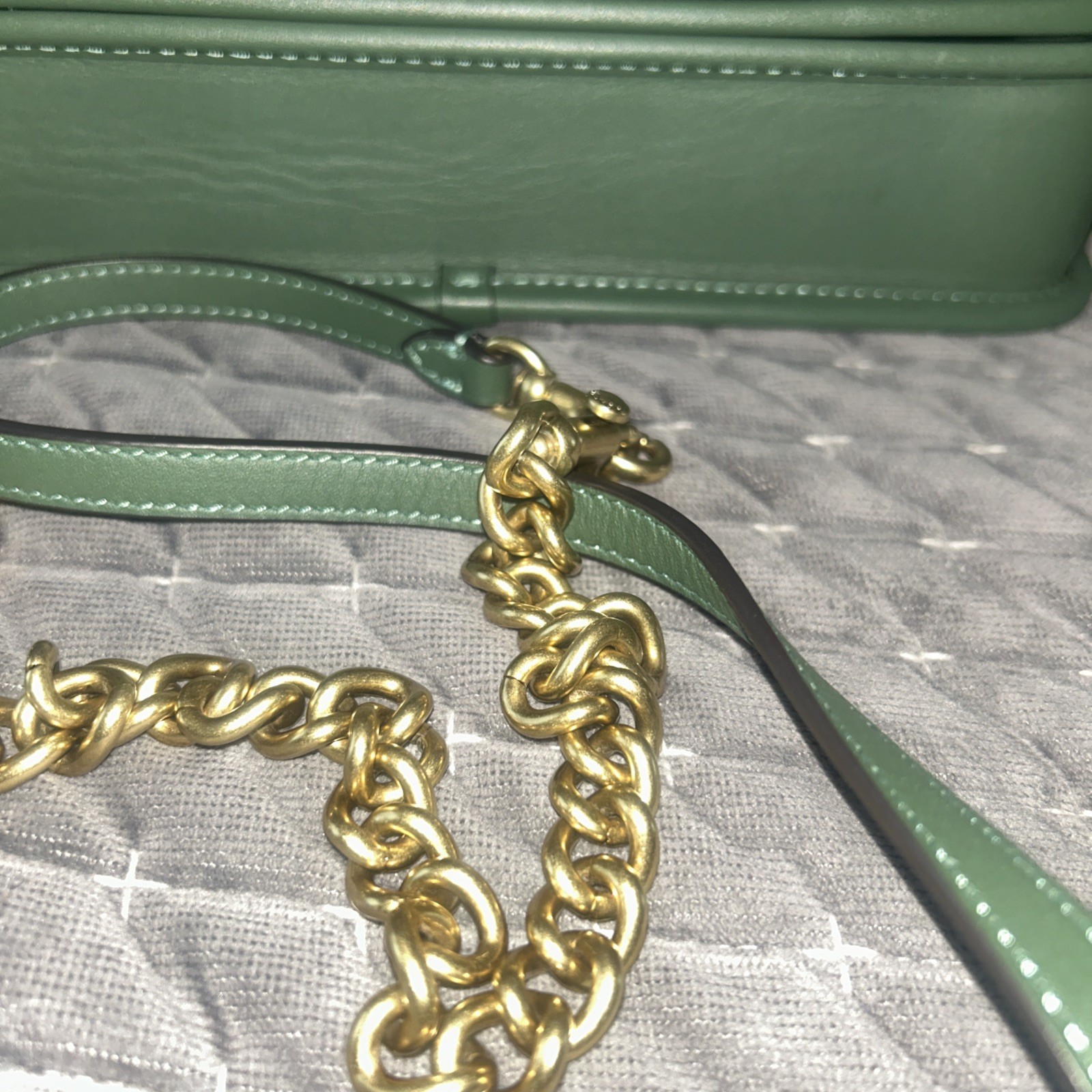 Coach Dinky Coachtopia Bag Crossbody Hunter Green Genuine Leather New Retail 295