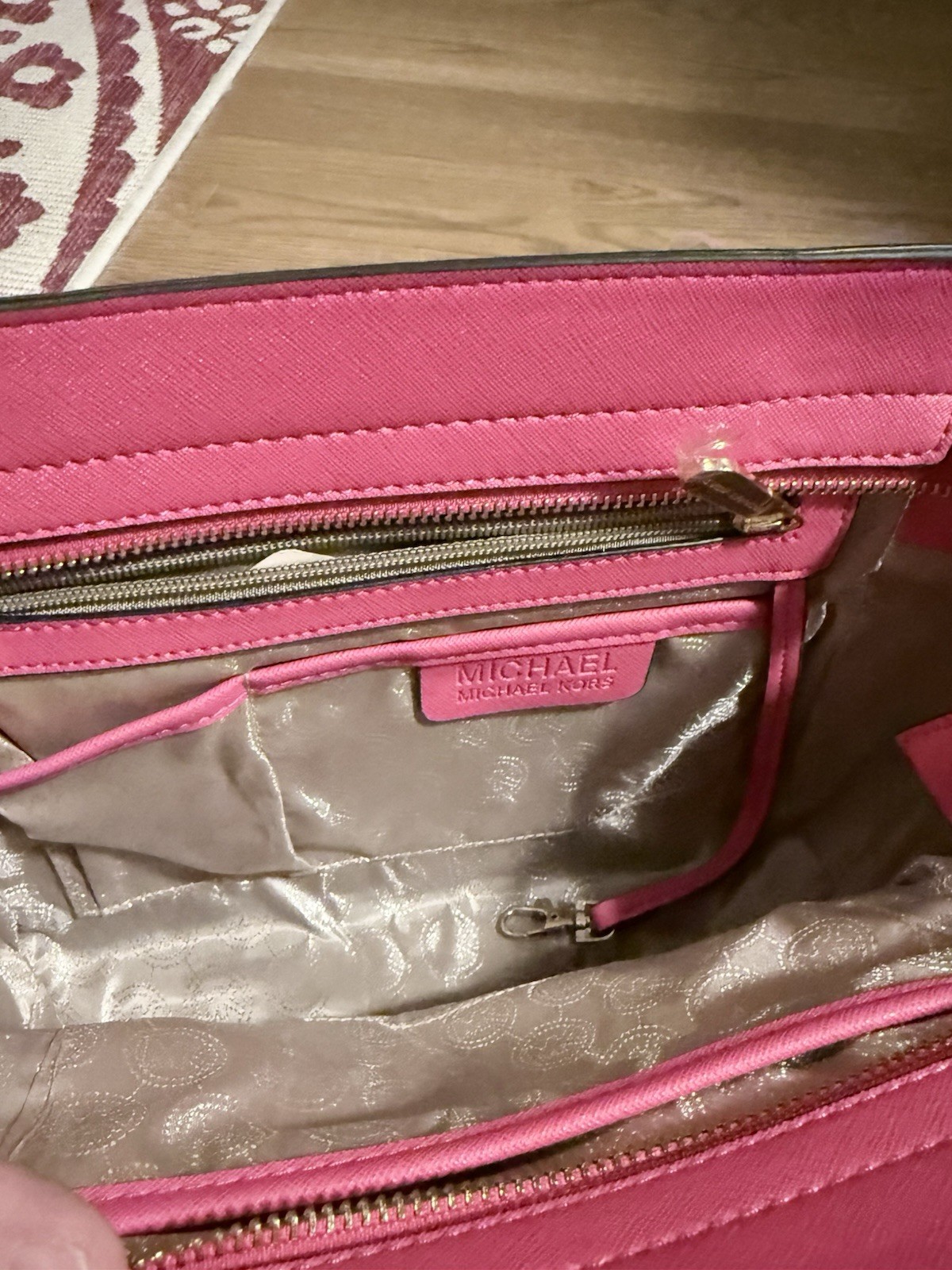 Michael Kors Selma Leather Satchel Handbag Pink Raspberry – Purse, Dustbag & COA