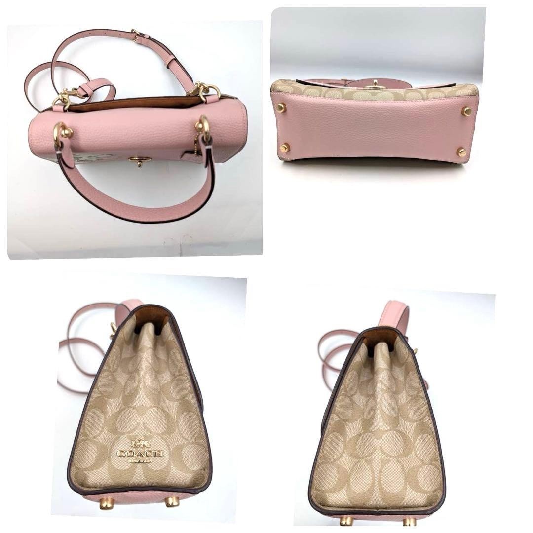 COACH x Disney 101 Dalmatians Shoulder Hand Bag Pink Leatjer Signature JP FS
