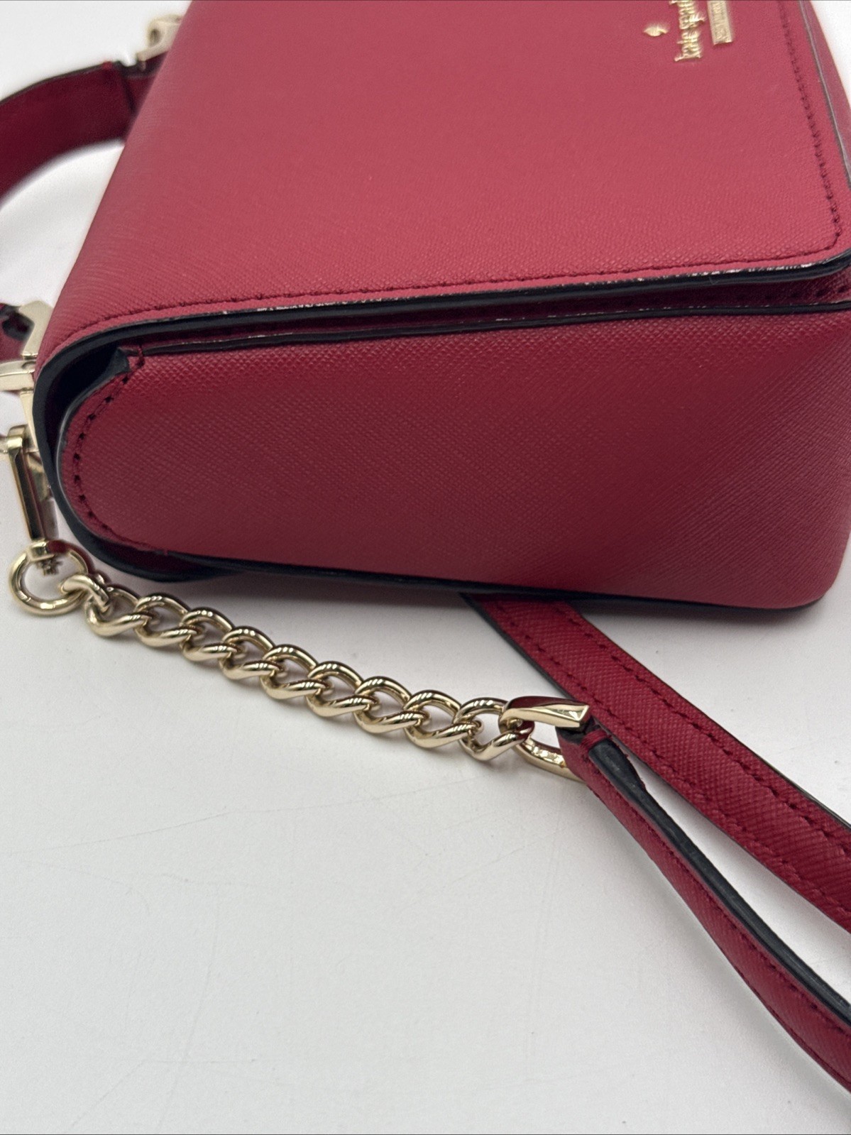 Kate Spade Red New York Rosso Cameron Street Saffiano Hope Crossbody Purse Bag