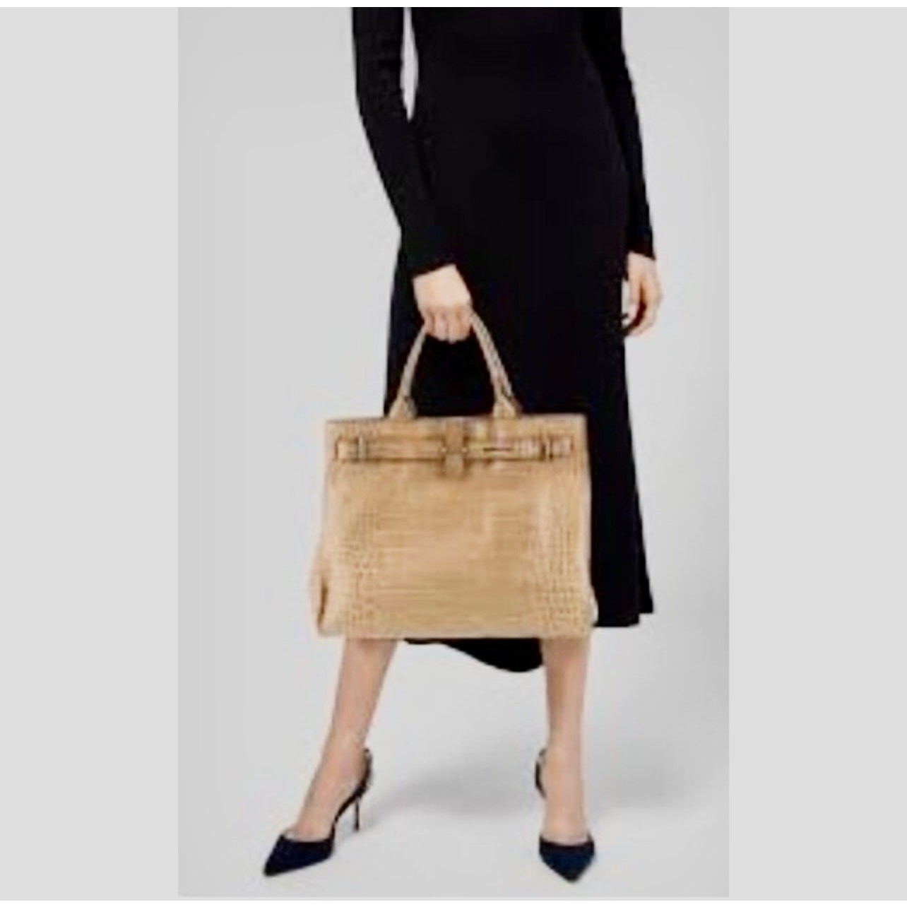 FURLA Bag Italian Leather Tote Classic Purse Satchel Embossed Handbag Croc $595