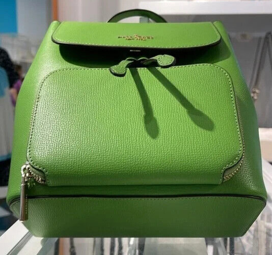 Kate Spade Kristi Medium Flap Backpack Turtle Green Leather KA695 NWT $379 MSRP