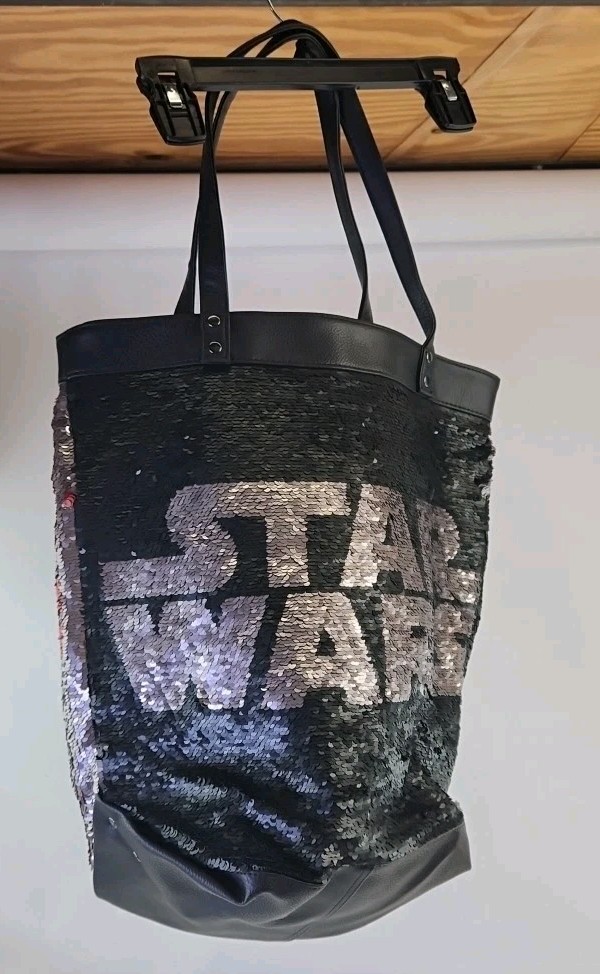 Star Wars Tote Bag Reversible Mermaid Sequin Lined Disney Parks Collectible NWT