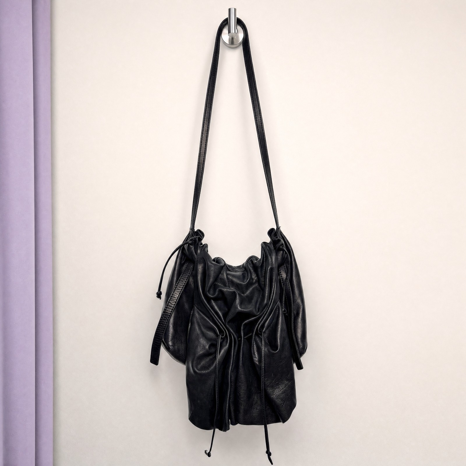 Yohji Yamamoto Collapsed Bag Vintage Black, OS