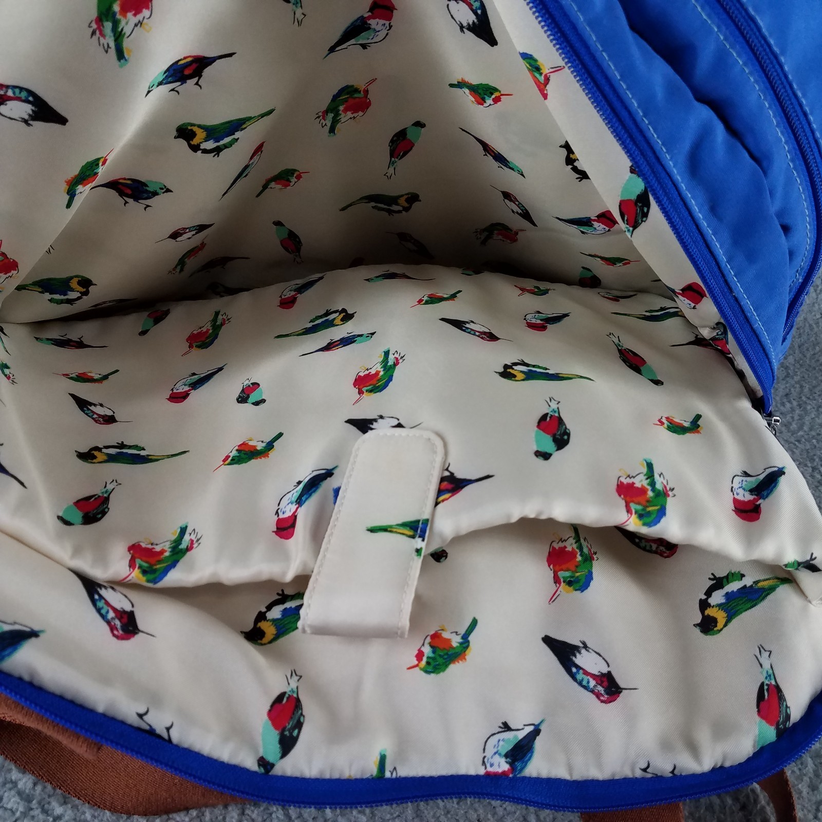 Vera Bradley Go Anywhere Carry On Bag Travel Laptop Pocket Weekender Blue Birds