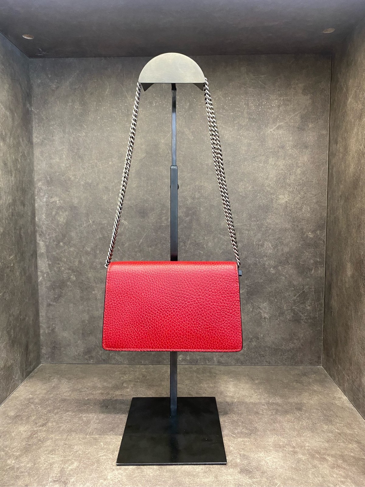 Gucci Pre-Owned Authentic Chain Bag Red Mini 16cm Free Tracked Shipping