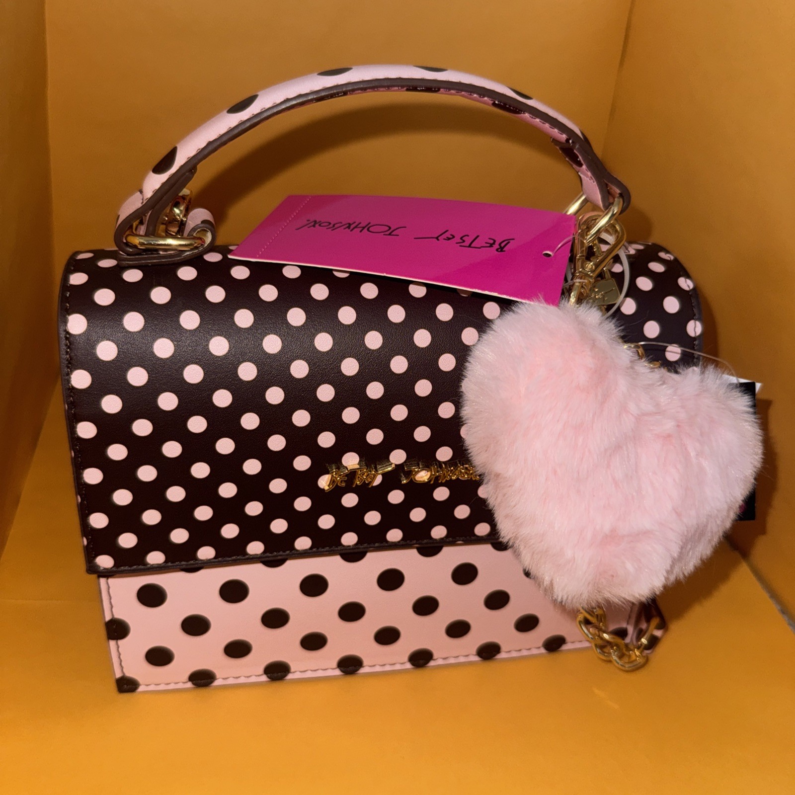 NWT Betsey Johnson Mylo 2 Satchel Crossbody – Pretty Polka Dot Print