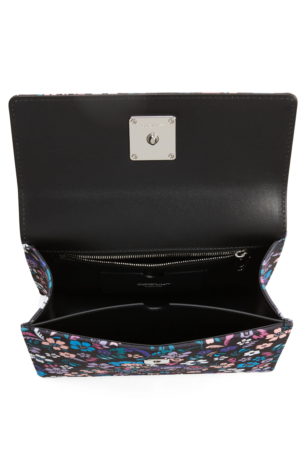 OFF-WHITE Jitney 1.4 Floral Top Handle Fabric Leather Shoulder Bag NWT MSRP$1857