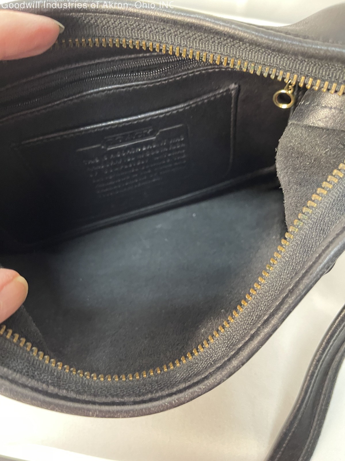 Gently Loved Certified Authentic Black Vintage Coach Leather Cross Body Handbag