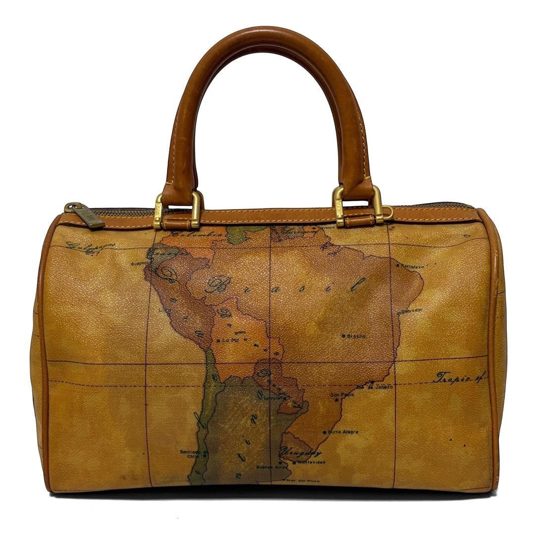 Auth Prima Classe Mini Boston Bag Handbag PVC Brown Used