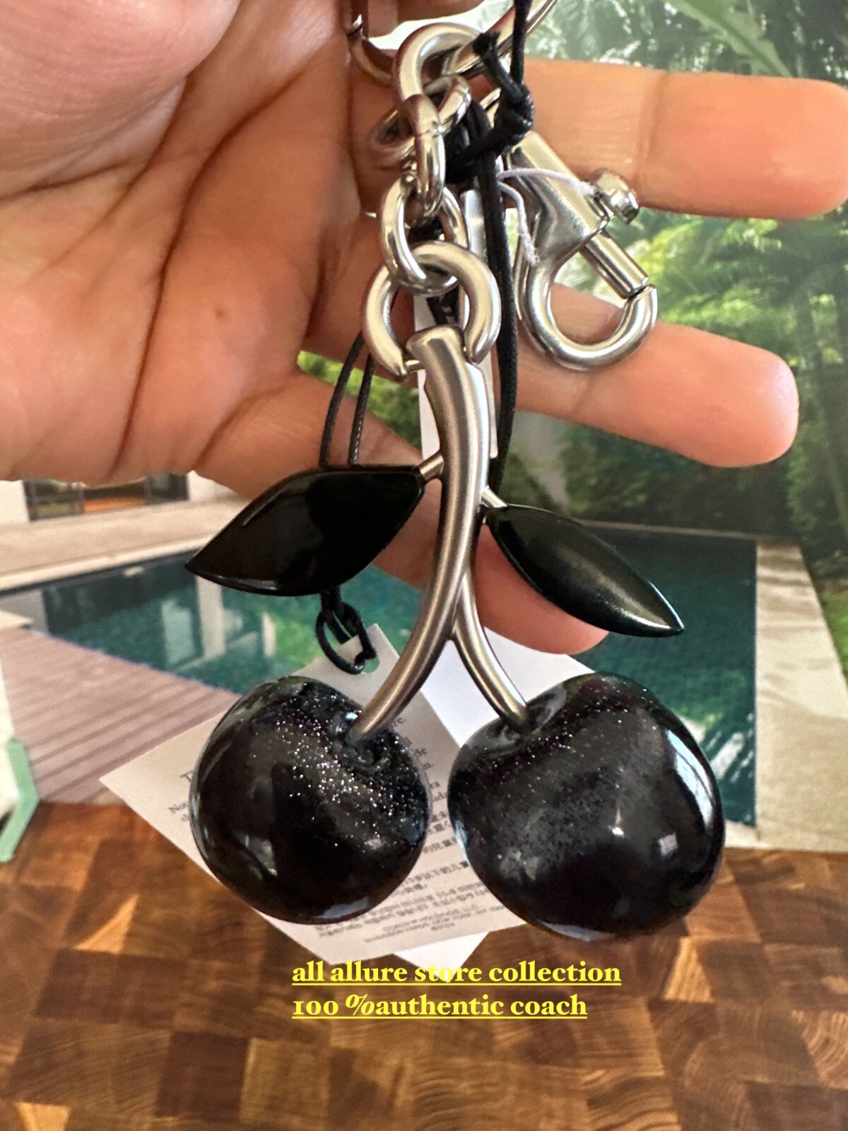 Coach BLACK CHERRY Bag Charm Key Fob – NEW WITH DUST BAG