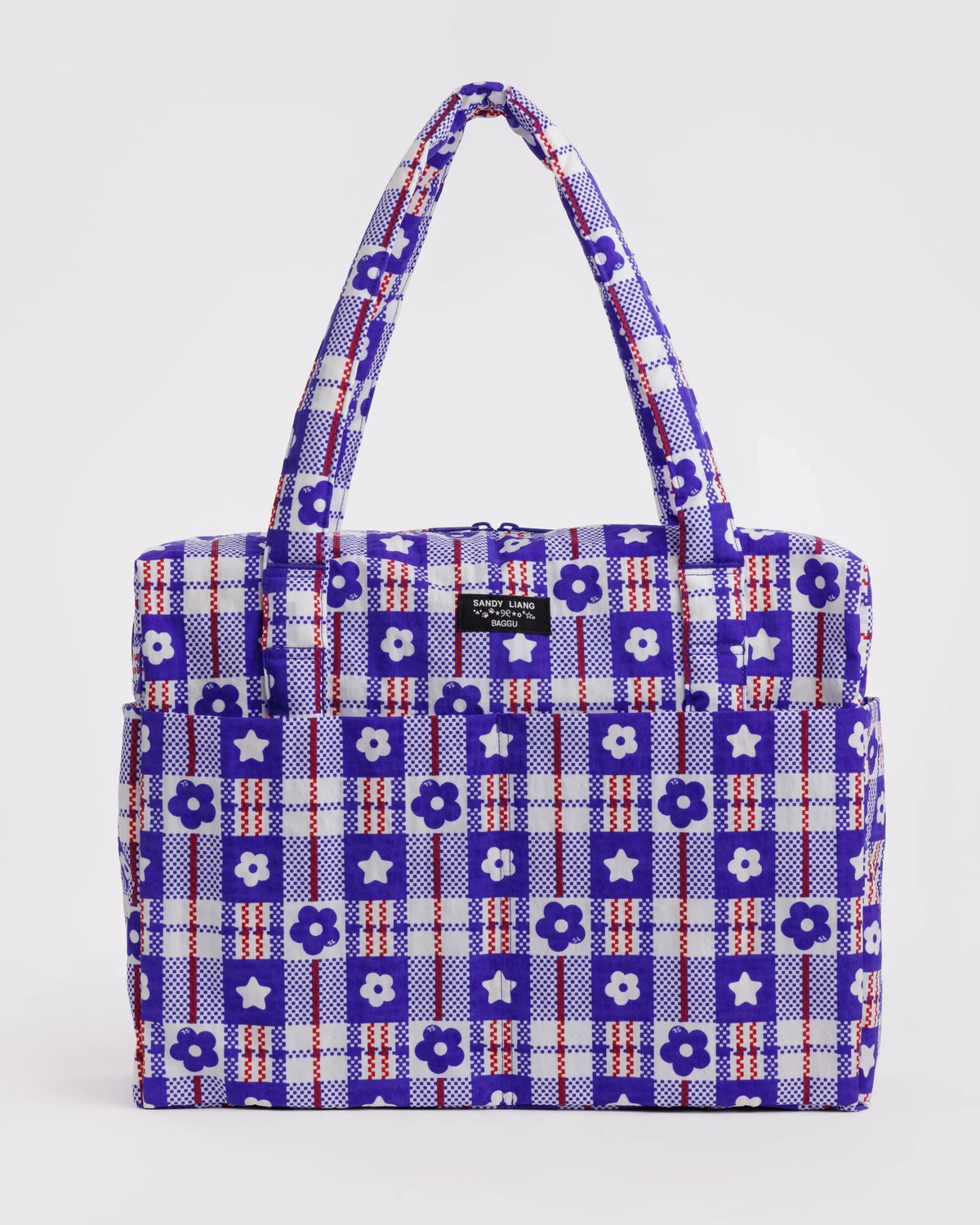 PRESALE Baggu x Sandy Liang Cloud Carry On Bag in Flower Market Plaid CONFIRMED