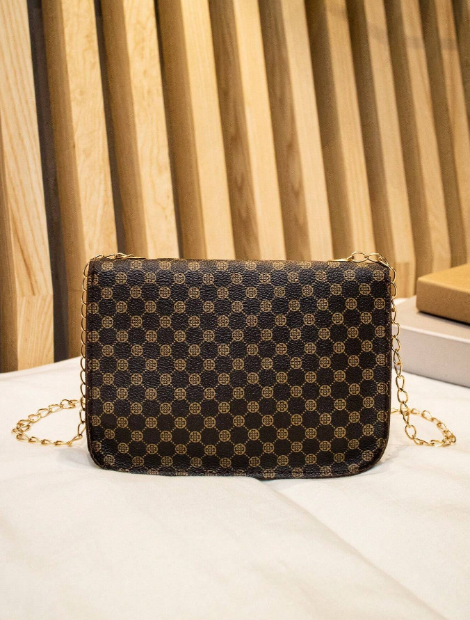 Womens Bag Brown Shoulder Bag Crossbody Square Bag