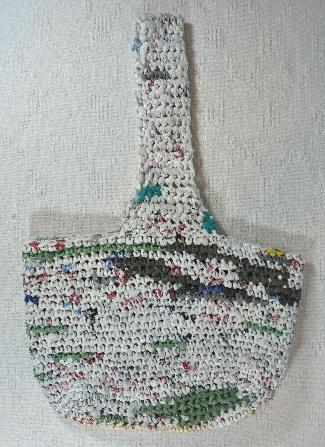 Handmade Unique Recycled Plastic Shopping Bags Tote For Groceries, Pool, Hobbies