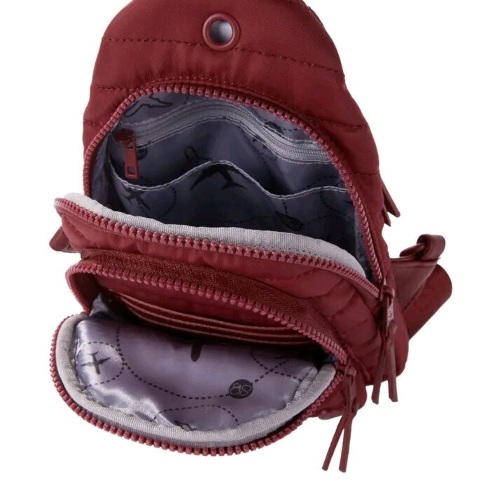 Samantha Brown To-Go Hands-Free Quilted Sling Bag-Watermelon-NWT