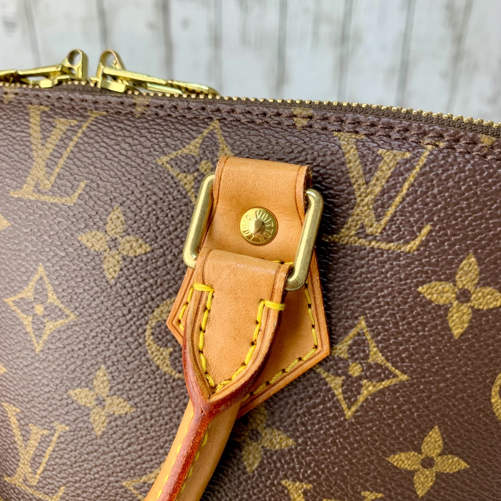 LOUIS VUITTON Alma PM Monogram Leather Handbag M51130 Authentic Japan