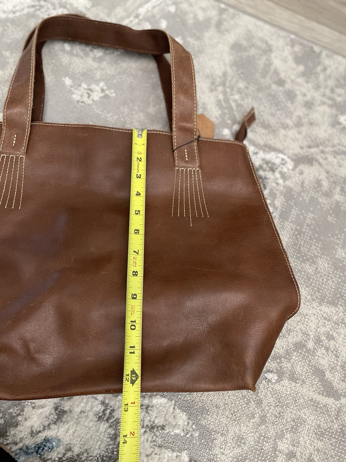 APC Leather Tote Bag Shoulder Bag Brown A.P.C Paris